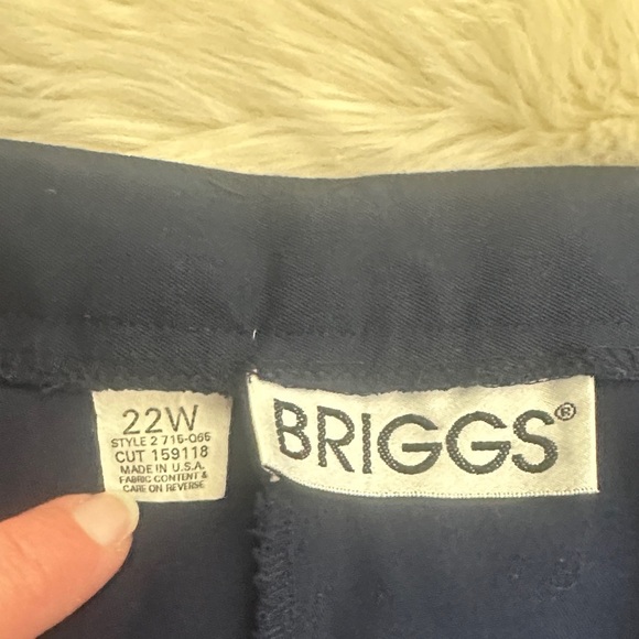 Briggs Womens Navy Dress Pants 22W, EUC - Picture 5 of 6